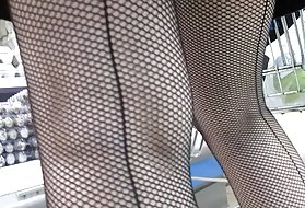 Seamed fishnets nogavice na trgu porno oče hčer v kuhinji