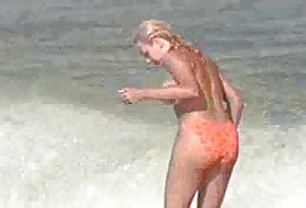 Skupina soft porno francoski plaža - topless teens plaži